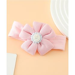 Babyhug Free Size Cute & Stylish Headbands with Floral Applique - Pink