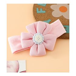 Babyhug Free Size Cute & Stylish Headbands with Floral Applique - Pink