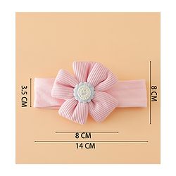 Babyhug Free Size Cute & Stylish Headbands with Floral Applique - Pink