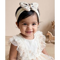 Babyhug Free Size Butterfly Headbands -Beige