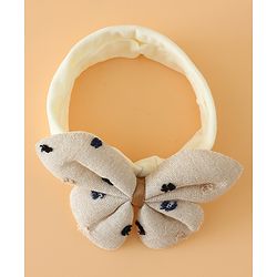 Babyhug Free Size Butterfly Headbands -Beige