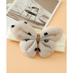 Babyhug Free Size Butterfly Headbands -Beige