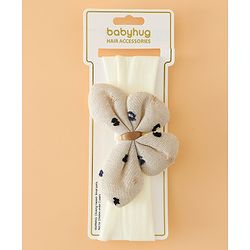 Babyhug Free Size Butterfly Headbands -Beige