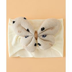 Babyhug Free Size Butterfly Headbands -Beige