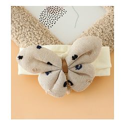 Babyhug Free Size Butterfly Headbands -Beige