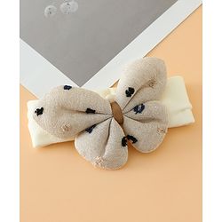 Babyhug Free Size Butterfly Headbands -Beige