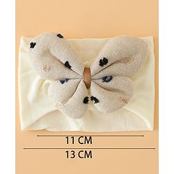 Babyhug Free Size Butterfly Headbands -Beige