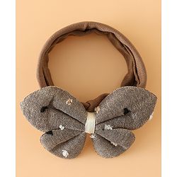 Babyhug Free Size Butterfly Headbands -Beige