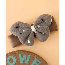 Babyhug Free Size Butterfly Headbands -Beige