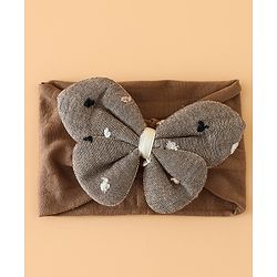 Babyhug Free Size Butterfly Headbands -Beige
