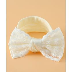 Babyhug Free Size Bow Headbands - Beige