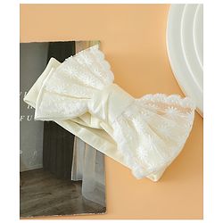 Babyhug Free Size Bow Headbands - Beige