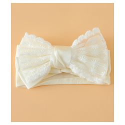 Babyhug Free Size Bow Headbands - Beige