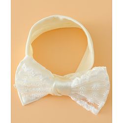 Babyhug Free Size Bow Headbands - Beige