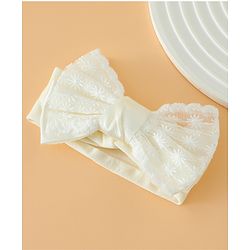 Babyhug Free Size Bow Headbands - Beige