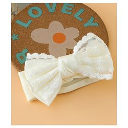 Babyhug Free Size Bow Headbands - Beige