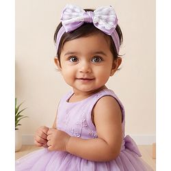 Babyhug Free Size Bow Headbands - Beige