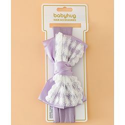 Babyhug Free Size Bow Headbands - Beige