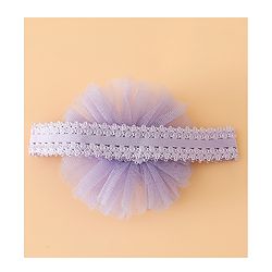 Babyhug Free Size Cute & Stylish Headbands with Lace Flower Applique - Beige
