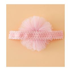 Babyhug Free Size Cute & Stylish Headbands with Lace Flower Applique - Beige
