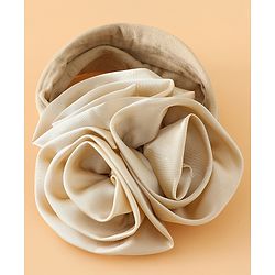 Babyhug Free Size Headbands with Floral Applique - Beige