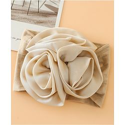 Babyhug Free Size Headbands with Floral Applique - Beige