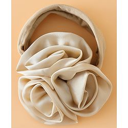 Babyhug Free Size Headbands with Floral Applique - Beige