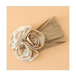 Babyhug Free Size Headbands with Floral Applique - Beige