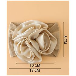 Babyhug Free Size Headbands with Floral Applique - Beige