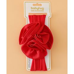 Babyhug Free Size Headbands with Floral Applique - Beige