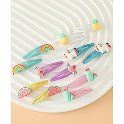 Babyhug Hair Pins And Clips Free Size - Pink Yellow