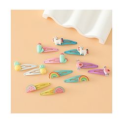 Babyhug Hair Pins And Clips Free Size - Pink Yellow