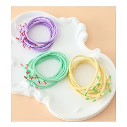 Babyhug Hair Rubber Bands Green/Light Yellow/Purple Free Size Girl