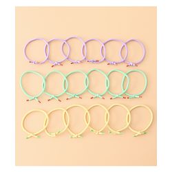 Babyhug Hair Rubber Bands Green/Light Yellow/Purple Free Size Girl