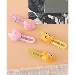 Babyhug Hair Pins And Clips Free Size - Yellow/Pink