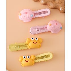 Babyhug Hair Pins And Clips Free Size - Yellow/Pink