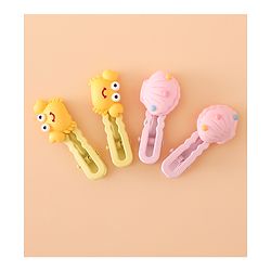 Babyhug Hair Pins And Clips Free Size - Yellow/Pink