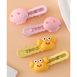 Babyhug Hair Pins And Clips Free Size - Yellow/Pink