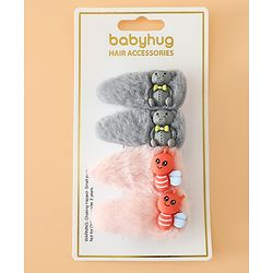 Babyhug Free Size Hair Pins And Clips 2 Pair - Multicolor