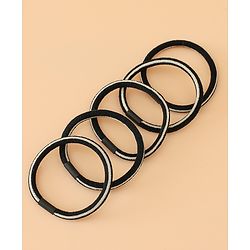 Pine Kids Free Size Hair Rubber Bands Pack of 5 - Black
