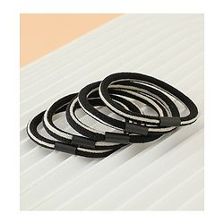 Pine Kids Free Size Hair Rubber Bands Pack of 5 - Black