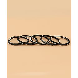 Pine Kids Free Size Hair Rubber Bands Pack of 5 - Black
