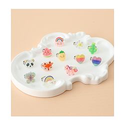 Babyhug Finger Ring Pack of 12 Multicolor Free Size Girl - Pink