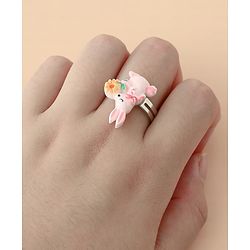Babyhug Finger Ring pack of 12 Multicolor Free Size Girl - Pink & White