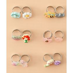 Babyhug Finger Ring Pack of 12 Multicolor Free Size Girl