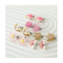 Babyhug Earrings Multicolor Free Size Girl Pair of 6 - Pink & White