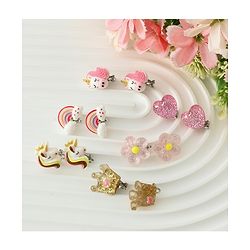 Babyhug Earrings Multicolor Free Size Girl Pair of 6 - Pink & White