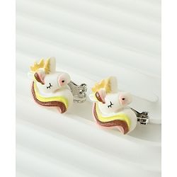 Babyhug Earrings Multicolor Free Size Girl Pair of 6 - Pink & White