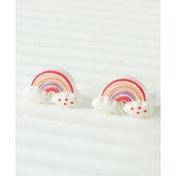 Babyhug Earrings Multicolor Free Size Girl Pair of 6 - Pink & White