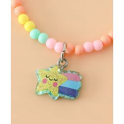 Babyhug Pastel Beaded Charm Bracelet Set - Pink & White
